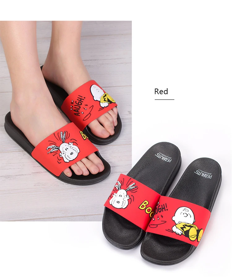 Cartoon Style On Flip Flops Indoor Slippers