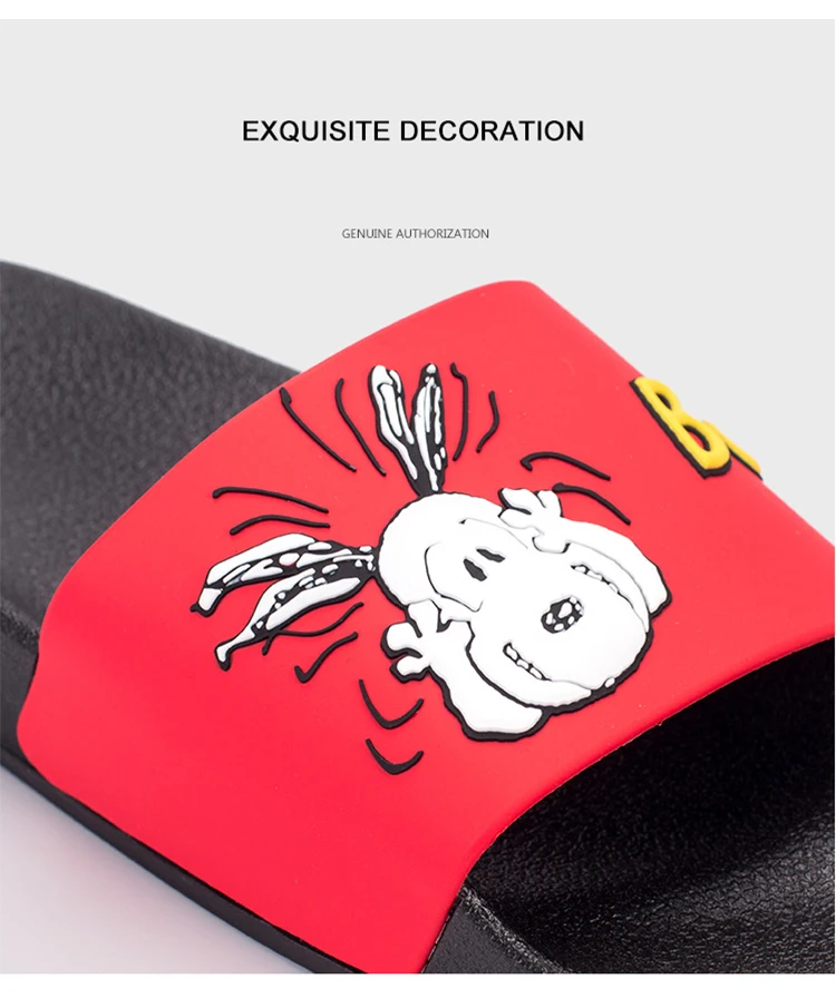 Cartoon Style On Flip Flops Indoor Slippers