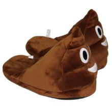Brown Smile Cartoon Plain Warm Unisex Slippers Brown Smile Cartoon Plain Warm Unisex Slippers