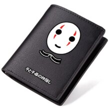 Spirited Away Black No Face Mask Anime Printing Card Holder Purse Spirited Away Black No Face Mask Anime Printing Card Holder Purse