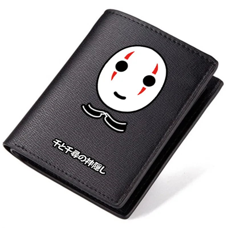 Spirited Away Black No Face Mask Anime Printing Card Holder Purse
