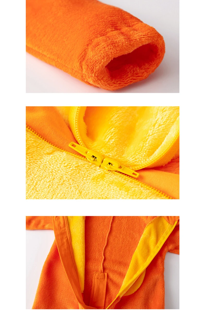 Yellow Pikachu Anime Kigurumi Onesies Pajamas Costume For Newborn Infant Baby