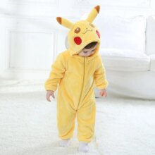 Yellow Pikachu Anime Kigurumi Onesies Pajamas Costume For Newborn Infant Baby Yellow Pikachu Anime Kigurumi Onesies Pajamas Costume For Newborn Infant Baby