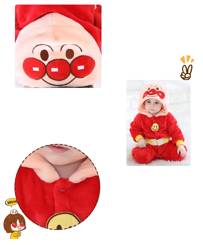 Yellow Pikachu Anime Kigurumi Onesies Pajamas Costume For Newborn Infant Baby