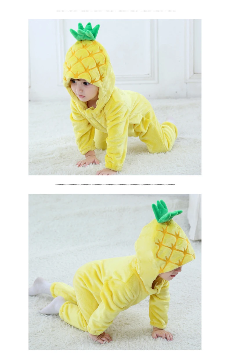 Yellow Pikachu Anime Kigurumi Onesies Pajamas Costume For Newborn Infant Baby