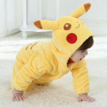 Yellow Pikachu Anime Kigurumi Onesies Pajamas Costume For Newborn Infant Baby Yellow Pikachu Anime Kigurumi Onesies Pajamas Costume For Newborn Infant Baby