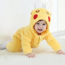 Yellow Pikachu Anime Kigurumi Onesies Pajamas Costume For Newborn Infant Baby Yellow Pikachu Anime Kigurumi Onesies Pajamas Costume For Newborn Infant Baby