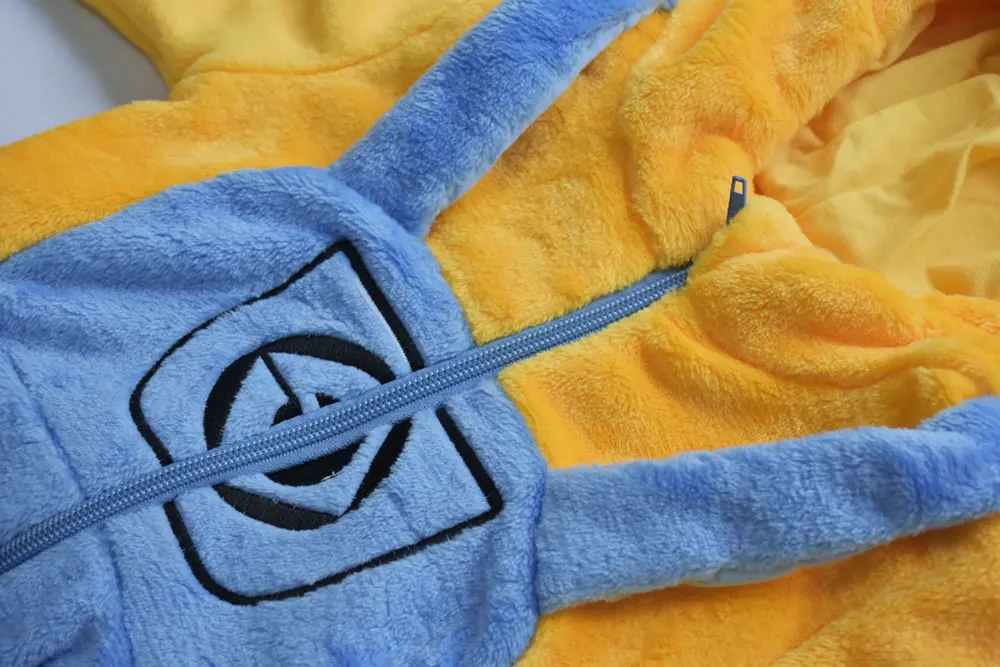 Minions Cartoon Kigurumis Onesie Pajama Costume For Infant Newborn Baby