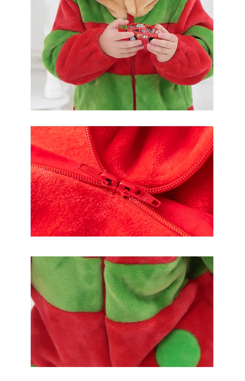 Carrot Cartoon Kigurumi Onesie Pajamas Costume For Newborn Baby