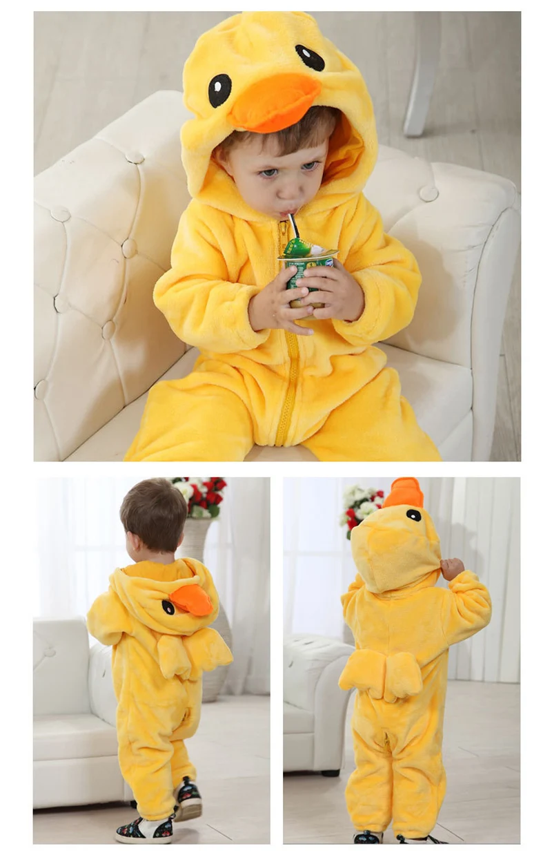 Carrot Cartoon Kigurumi Onesie Pajamas Costume For Newborn Baby