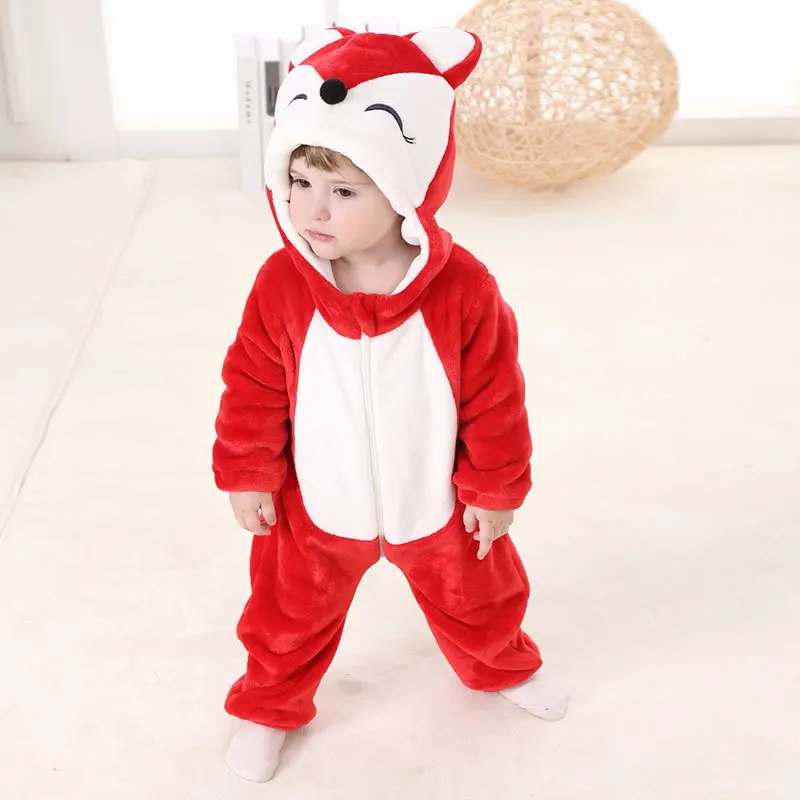 Carrot Cartoon Kigurumi Onesie Pajamas Costume For Newborn Baby