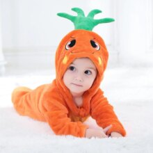 Carrot Cartoon Kigurumi Onesie Pajamas Costume For Newborn Baby Carrot Cartoon Kigurumi Onesie Pajamas Costume For Newborn Baby