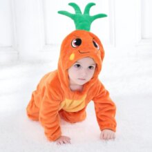 Carrot Cartoon Kigurumi Onesie Pajamas Costume For Newborn Baby Carrot Cartoon Kigurumi Onesie Pajamas Costume For Newborn Baby