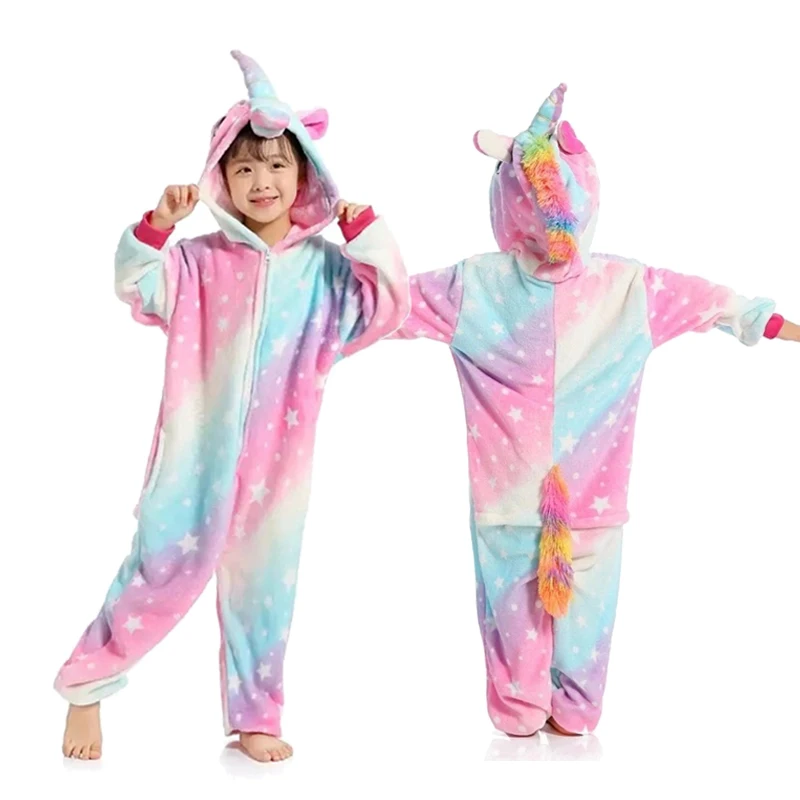Kigurumi Onesie Unicorn Cartoon Pajamas For Children