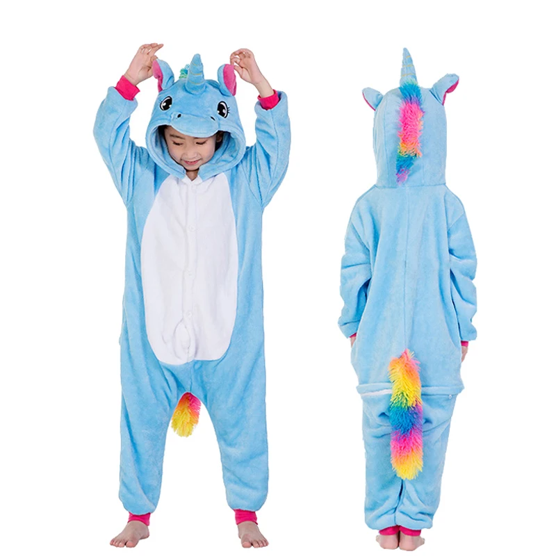 Kigurumi Onesie Unicorn Cartoon Pajamas For Children