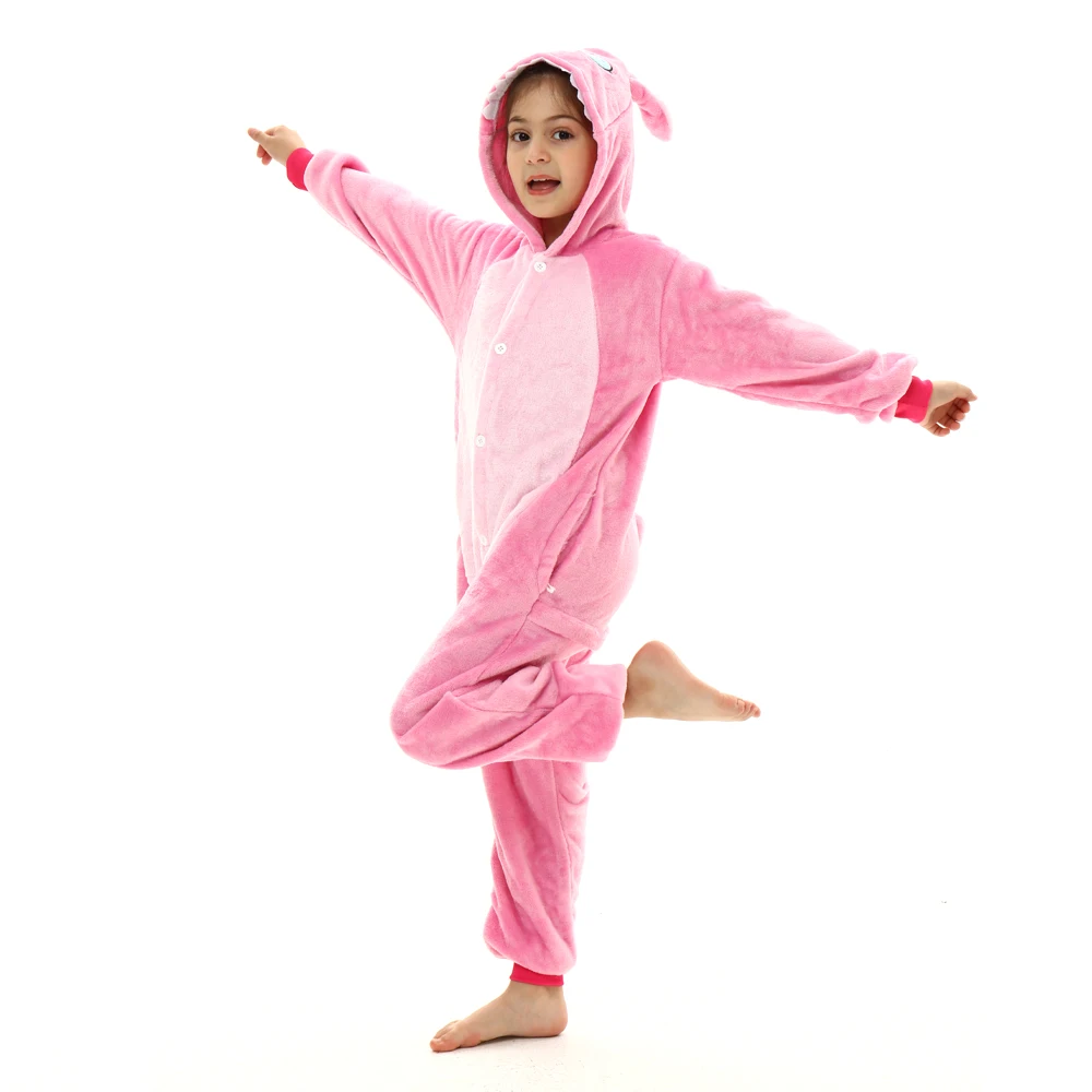 Stitch/Unicorn/Panda Kigurumi Onesie Pajamas For Kids