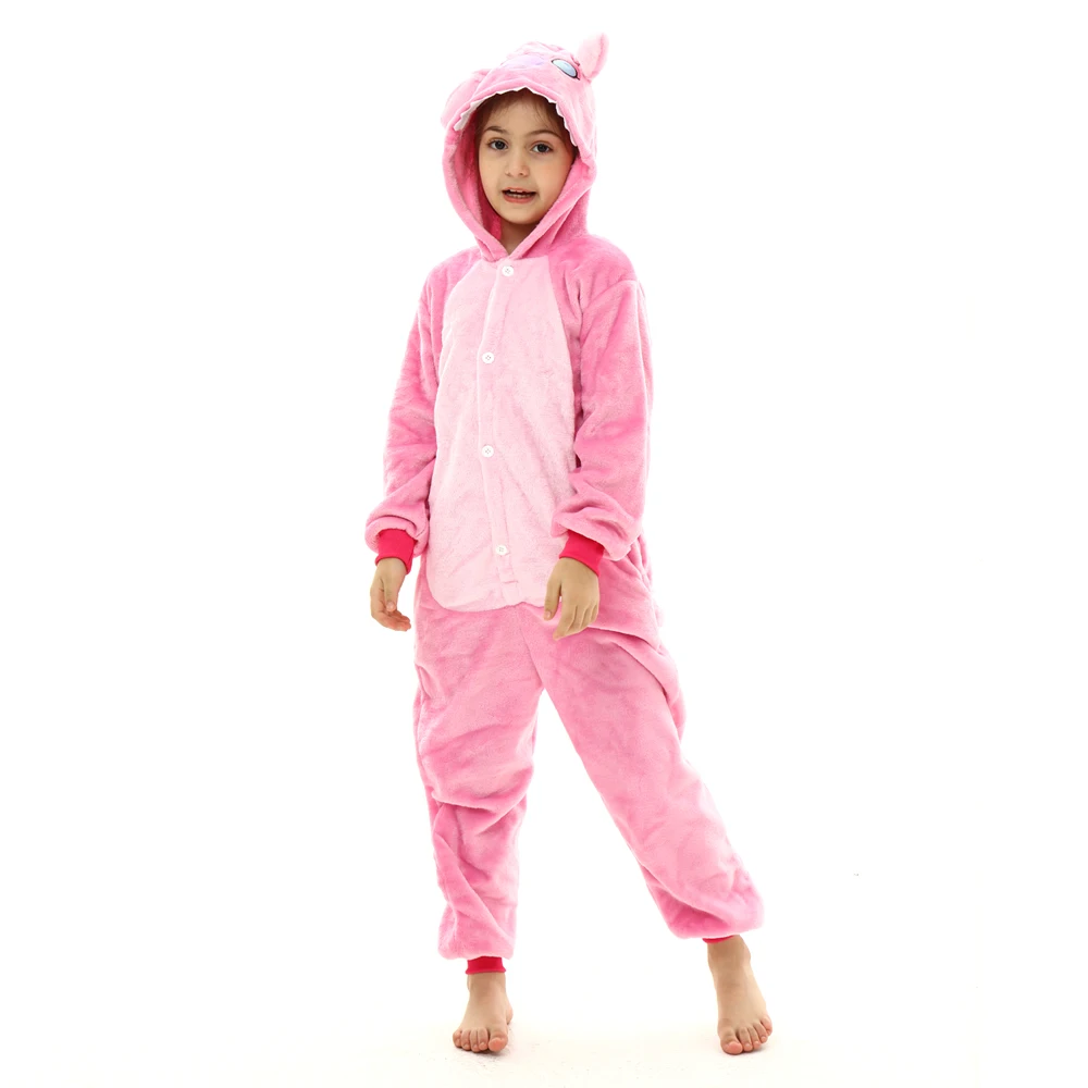 Stitch/Unicorn/Panda Kigurumi Onesie Pajamas For Kids