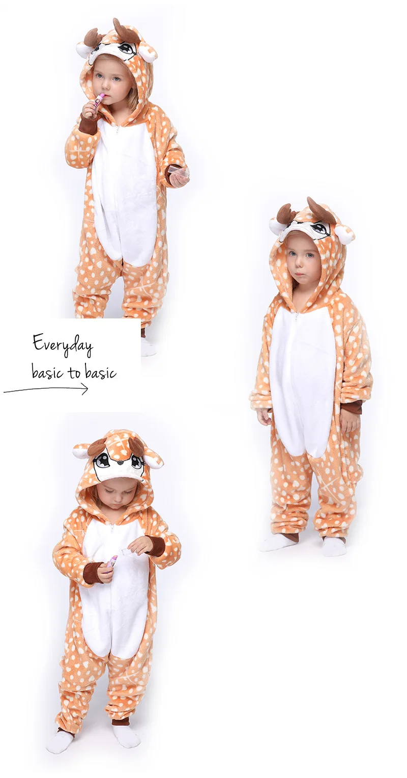 Kigurumi Onesie Unicorn Cartoon Blanket Pajamas For Children