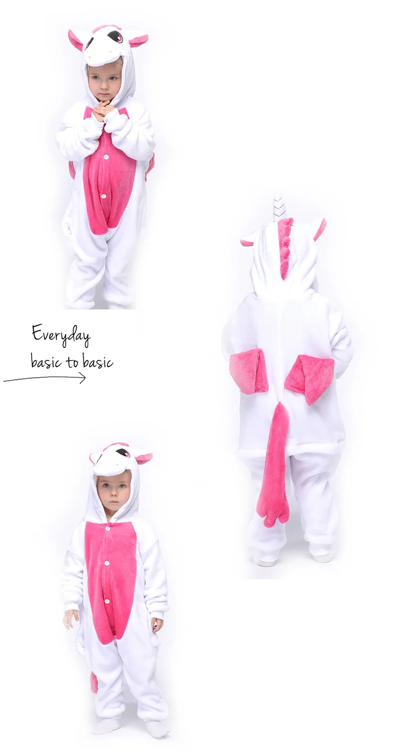 Kigurumi Onesie Unicorn Cartoon Blanket Pajamas For Children