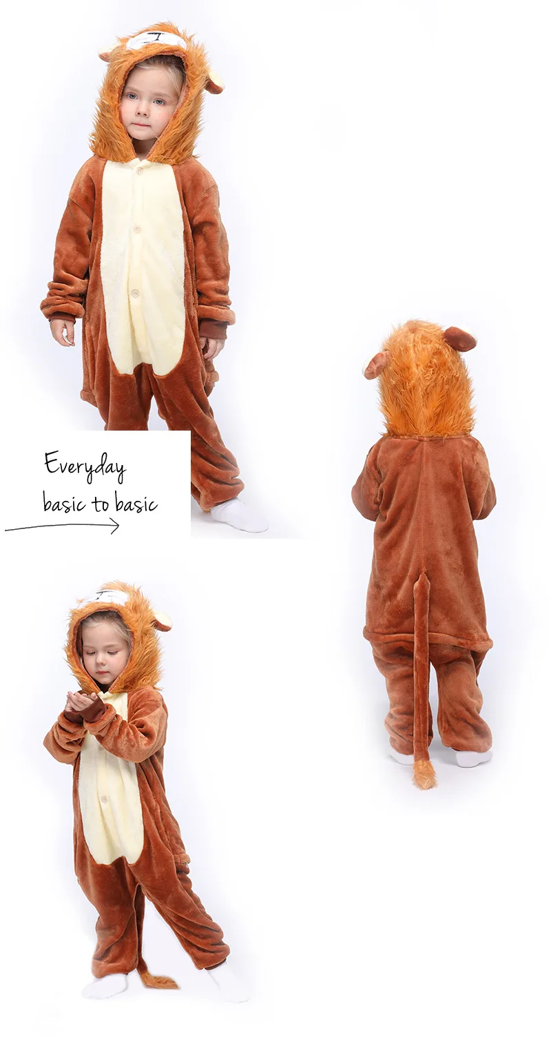 Kigurumi Onesie Unicorn Cartoon Blanket Pajamas For Children