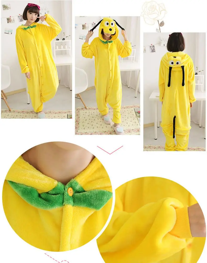 Yellow Dog & Pluto Animal Kigurumi Onesie Pajamas Costume Yellow Dog & Pluto Animal Kigurumi Onesie Pajamas Costume