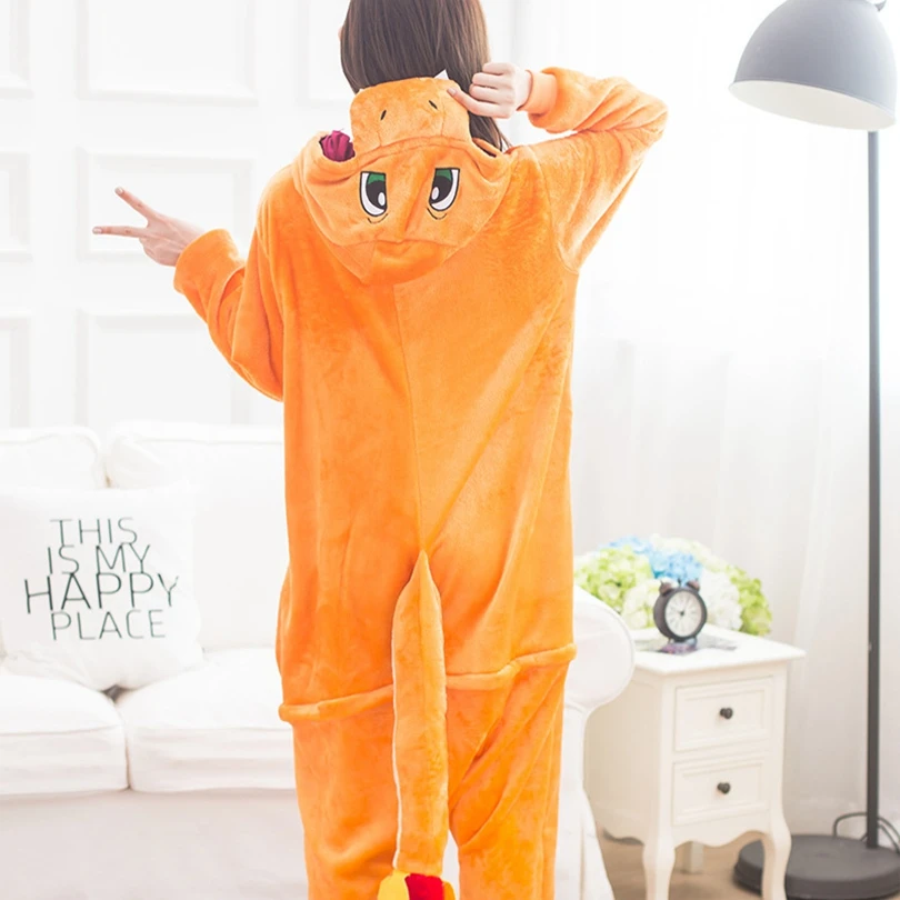 Kigurumi Onesie Charmander Dinosaur Cartoon Costume For Kids Kigurumi Onesie Charmander Dinosaur Cartoon Costume For Kids
