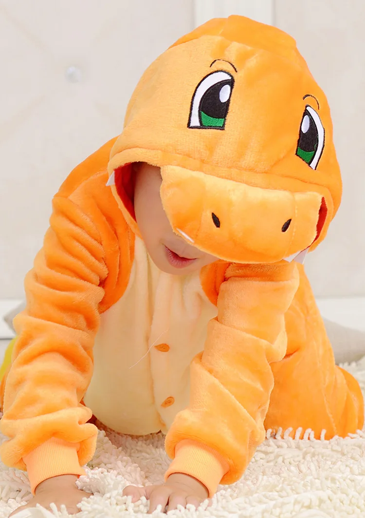 Kigurumi Onesie Charmander Dinosaur Cartoon Costume For Kids Kigurumi Onesie Charmander Dinosaur Cartoon Costume For Kids