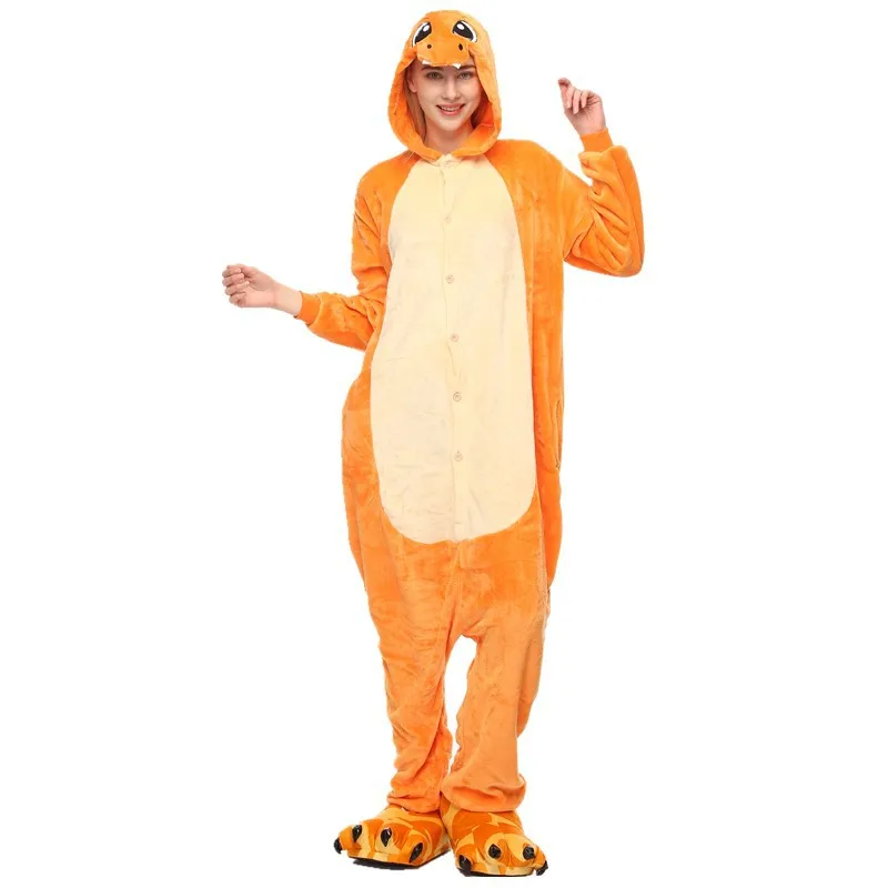 Kigurumi Onesie Charmander Dinosaur Cartoon Costume For Kids Kigurumi Onesie Charmander Dinosaur Cartoon Costume For Kids