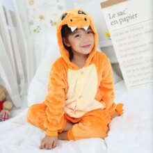 Kigurumi Onesie Charmander Dinosaur Cartoon Costume For Kids Kigurumi Onesie Charmander Dinosaur Cartoon Costume For Kids