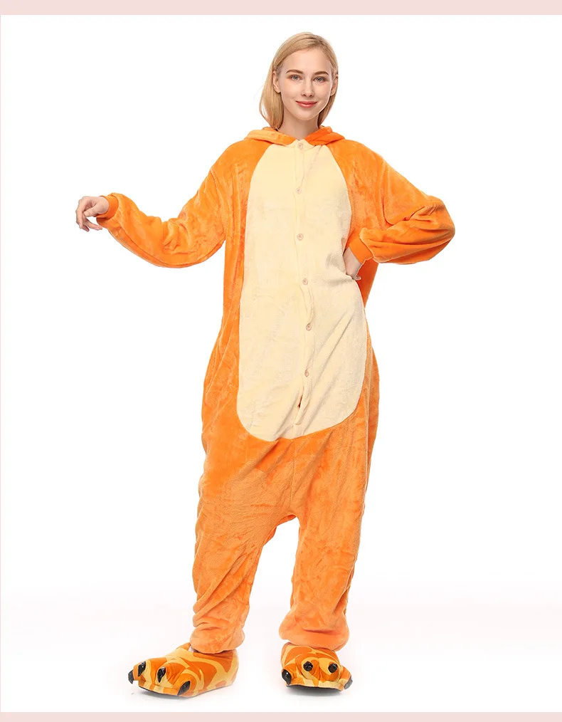 Kigurumi Onesie Charmander Dinosaur Cartoon Costume For Kids Kigurumi Onesie Charmander Dinosaur Cartoon Costume For Kids