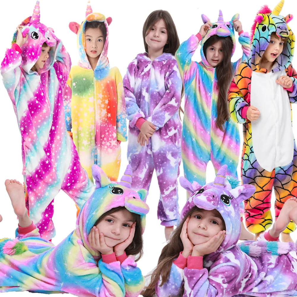 Kigurumi Onesie Unicorn Pajamas For Kids