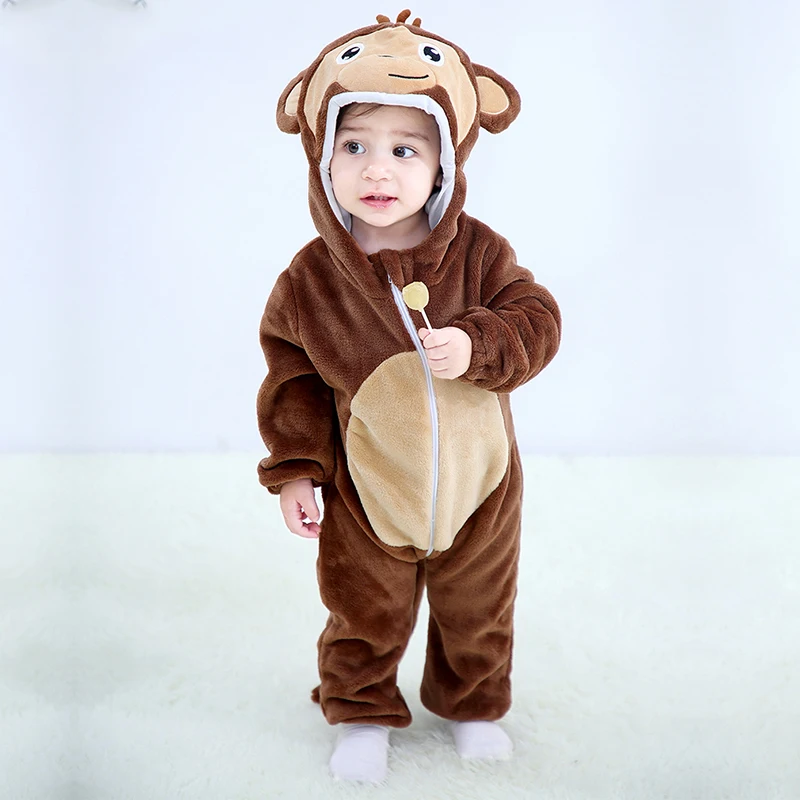 Monkey Animal Kigurumi Onesie Costume For Newborn Infant Baby