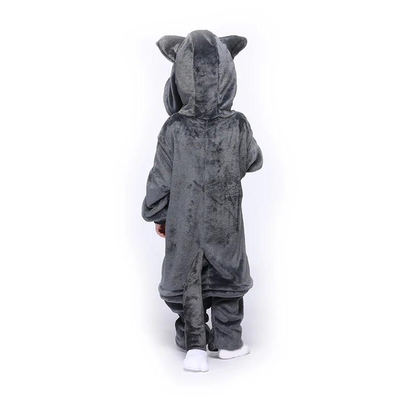 Wolf Animal Kigurumis Onesie Pajamas Costume For Kids
