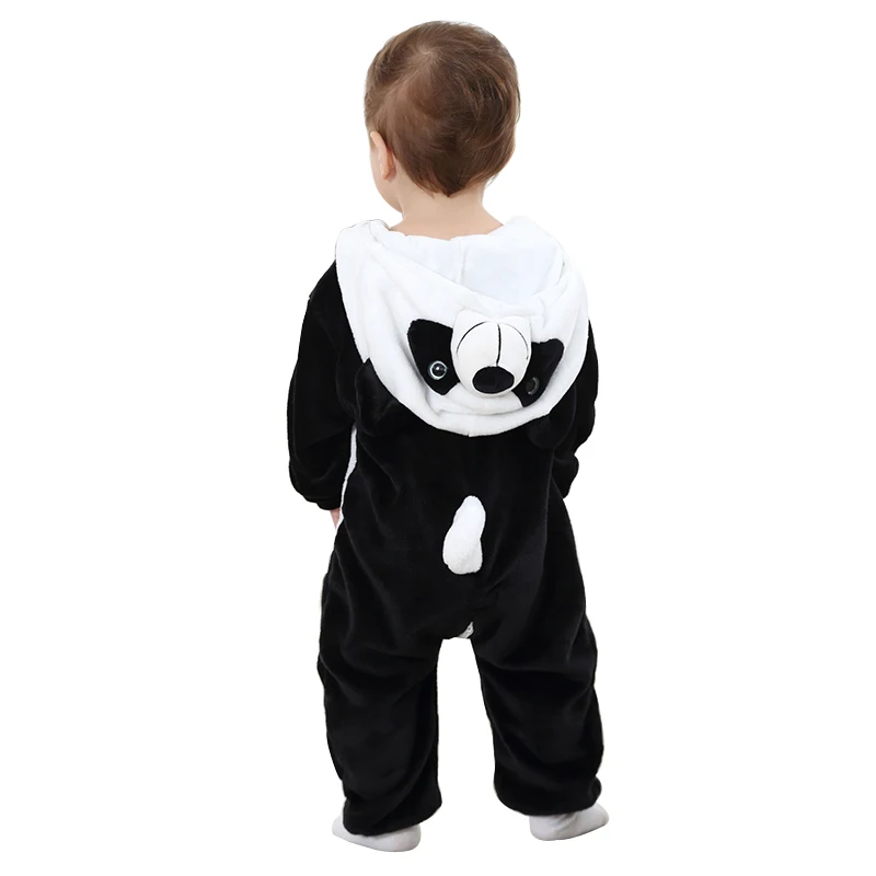 Panda Cartoon Kigurumi Onesie Costumes For Infant Baby