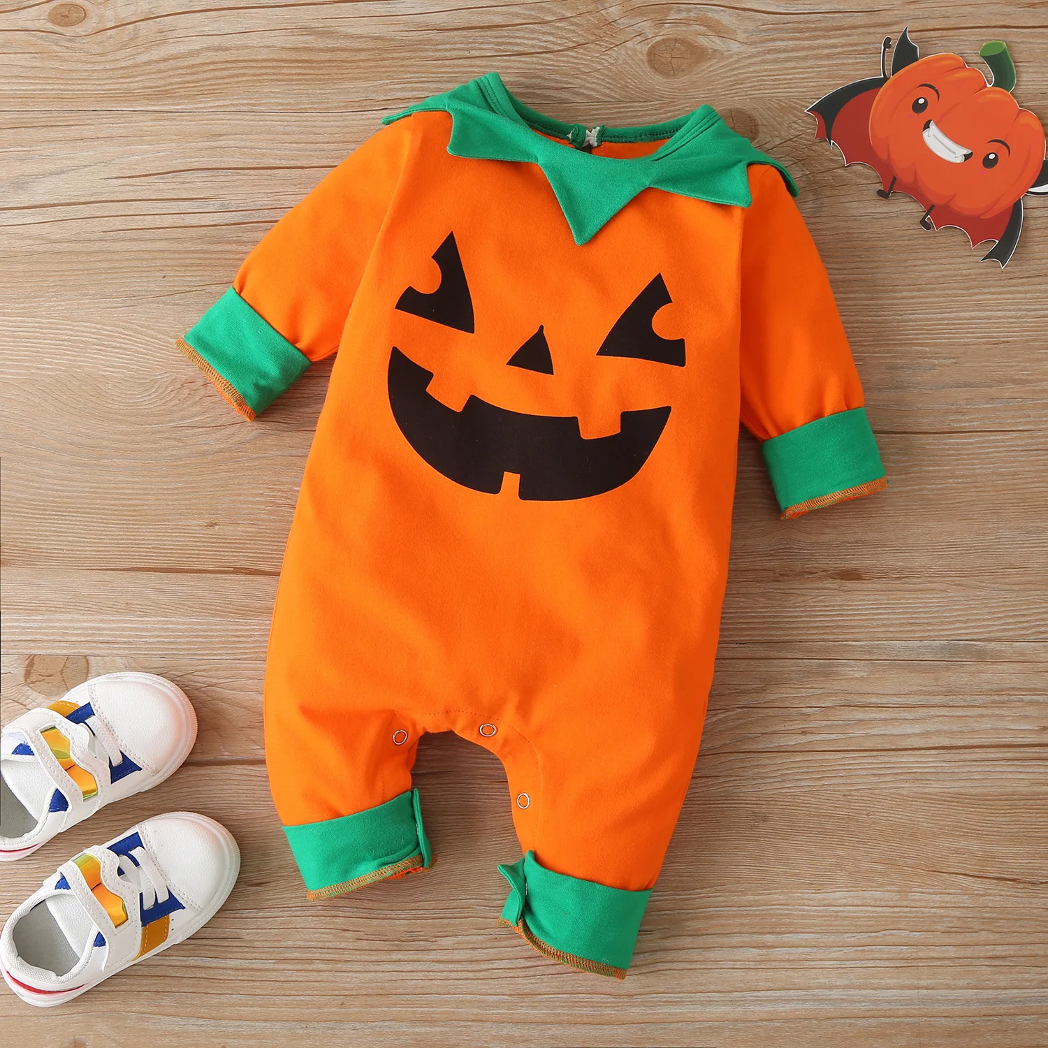 Halloween Pumpkin Sleeveless Costume For Baby Halloween Pumpkin Sleeveless Costume For Baby