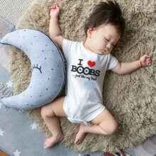 I Love Boobs Just Like My Dad Letters Print Romper For Infant Baby I Love Boobs Just Like My Dad Letters Print Romper For Infant Baby