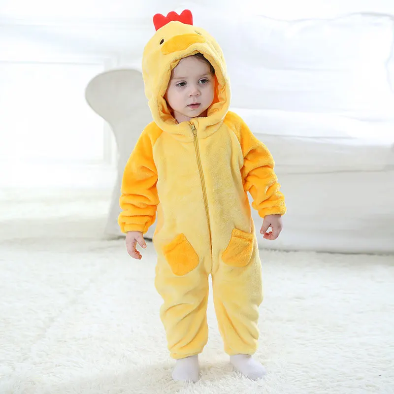 Kawaii Kigurumi Yellow Chick Costumes For Baby