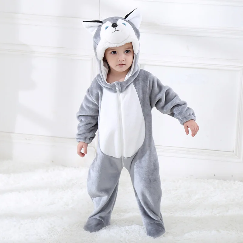 Husky Dog Pajama Kawaii Costumes For Baby Husky Dog Pajama Kawaii Costumes For Baby