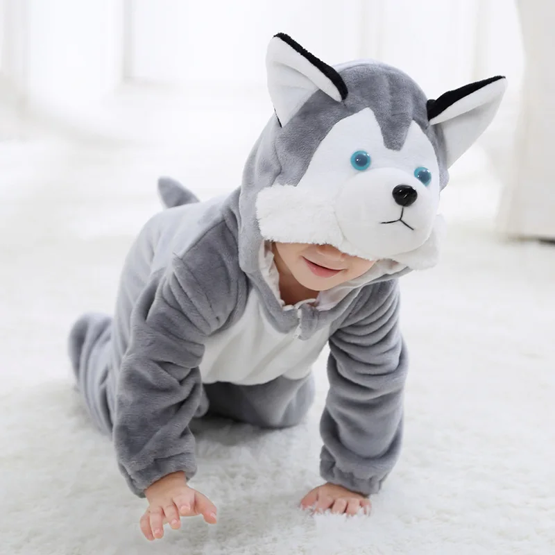 Husky Dog Pajama Kawaii Costumes For Baby Husky Dog Pajama Kawaii Costumes For Baby