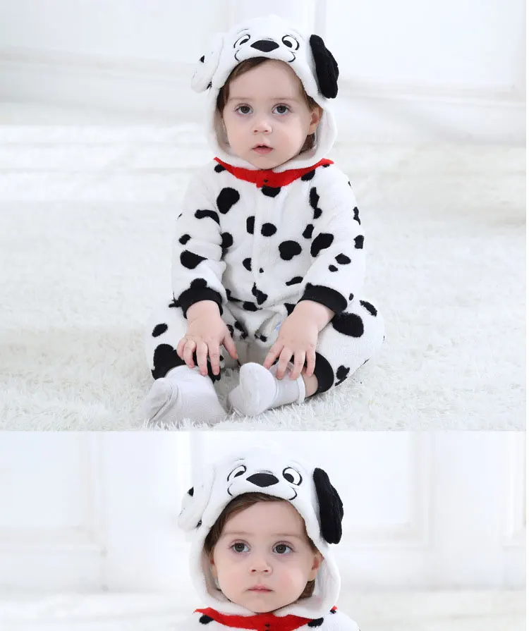 Kigurumis Dalmatian Dog Zipper Pajamas Costume For Baby Kigurumis Dalmatian Dog Zipper Pajamas Costume For Baby