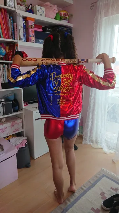 Harley Quinn Suicide Squad Jacket, Pants, Bracelet, Belt, Necklace & Gloves Accessories Full Set Harley Quinn Suicide Squad Jacket, Pants, Bracelet, Belt, Necklace & Gloves Accessories Full Set