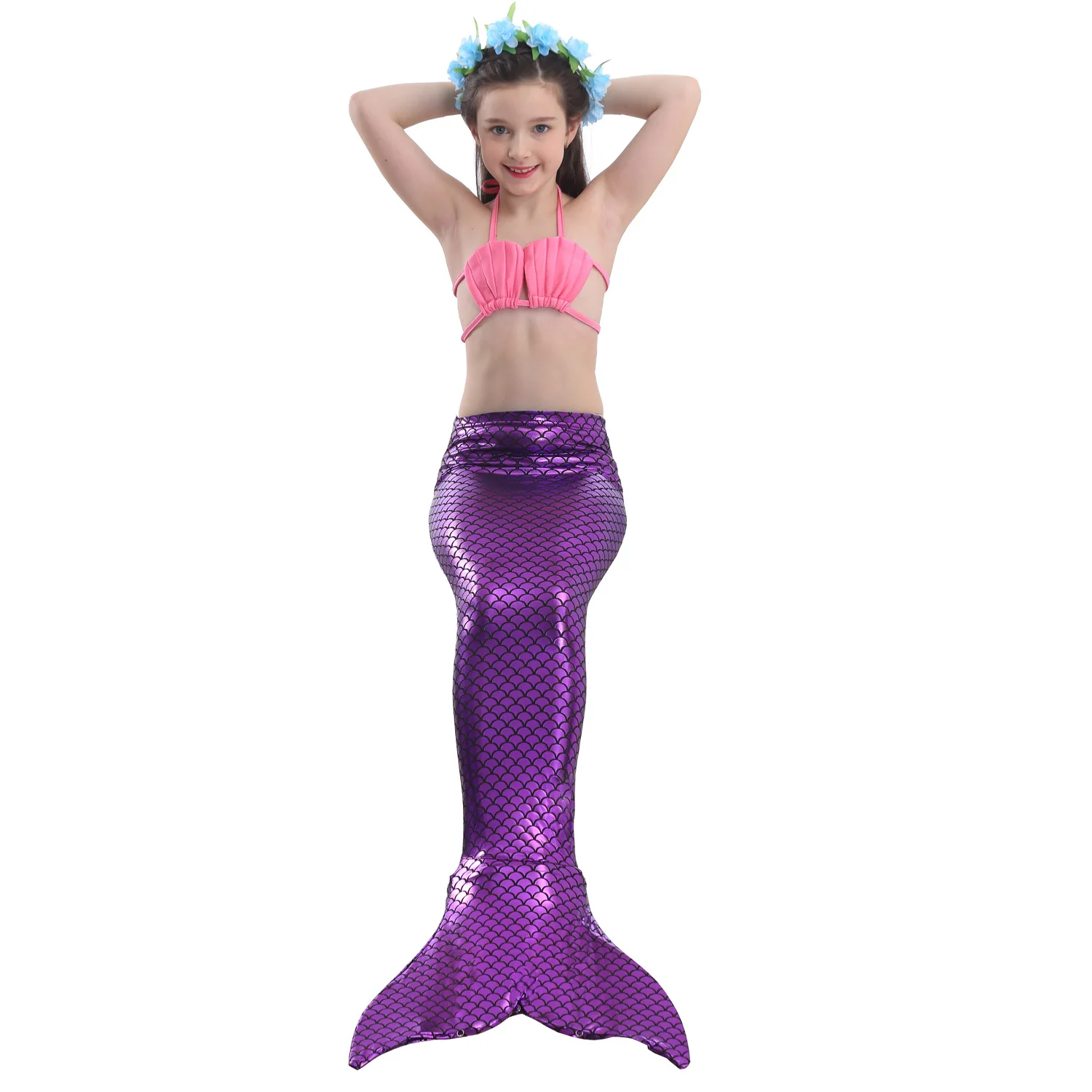 Little Mermaid Tails Swimming Kawaii Costume For Girls
