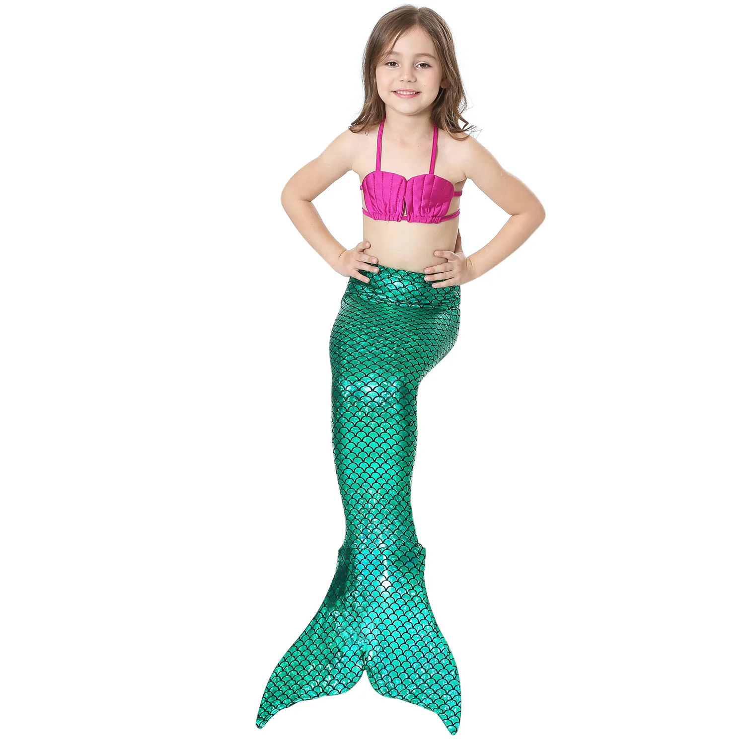 Little Mermaid Tails Swimming Kawaii Costume For Girls
