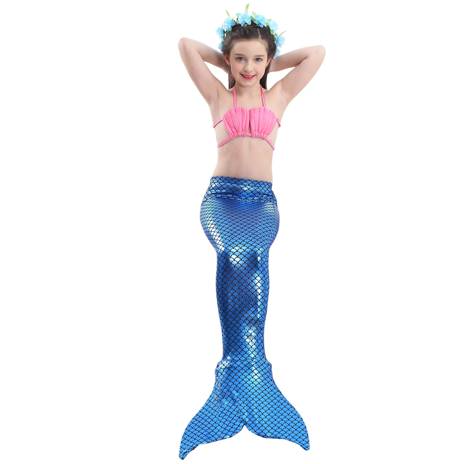 Little Mermaid Tails Swimming Kawaii Costume For Girls