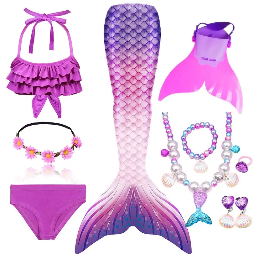 Mermaid Swimsid Monofin Swimming Cosplay Costume Mermaid Swimsid Monofin Swimming Cosplay Costume