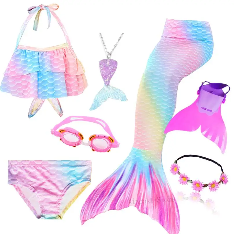 Mermaid Swimsid Monofin Swimming Cosplay Costume Mermaid Swimsid Monofin Swimming Cosplay Costume