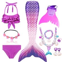 Mermaid Swimsid Monofin Swimming Cosplay Costume Mermaid Swimsid Monofin Swimming Cosplay Costume