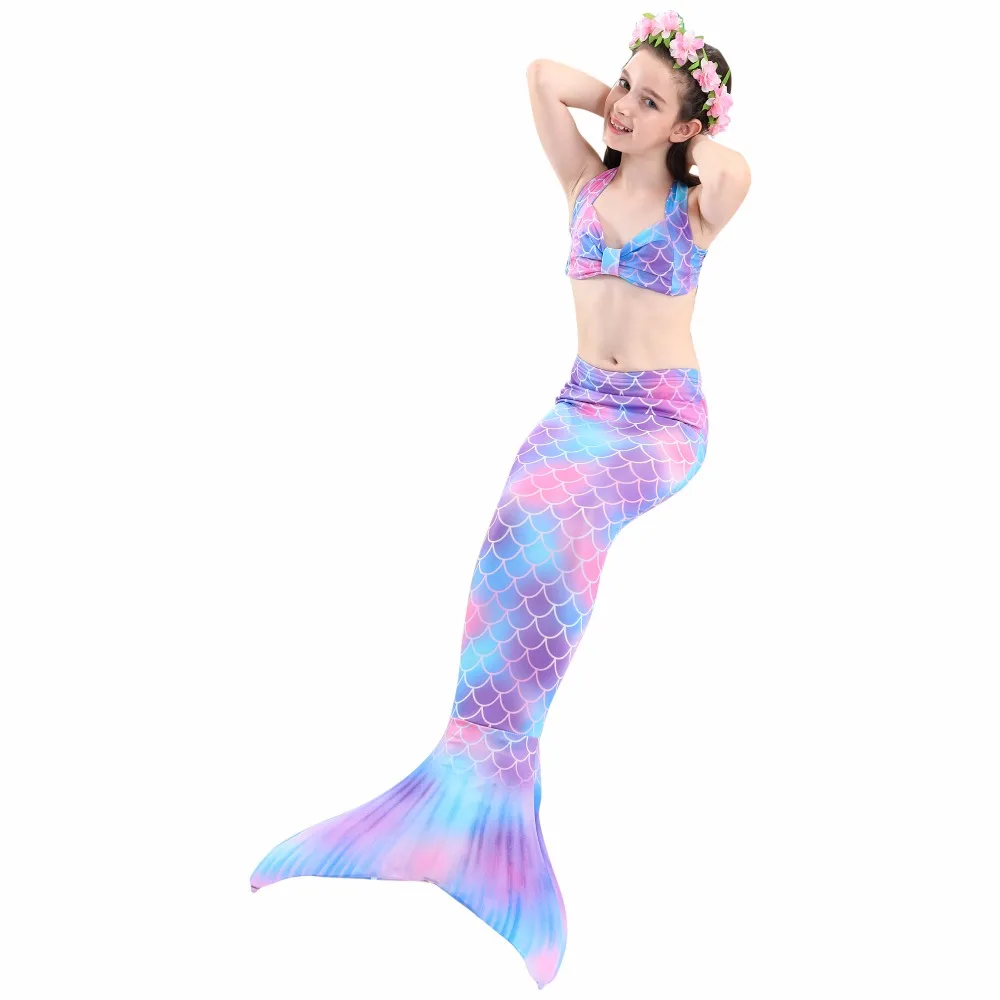 Mermaid Bikini Swimsuit With Flipper Monofin Costume