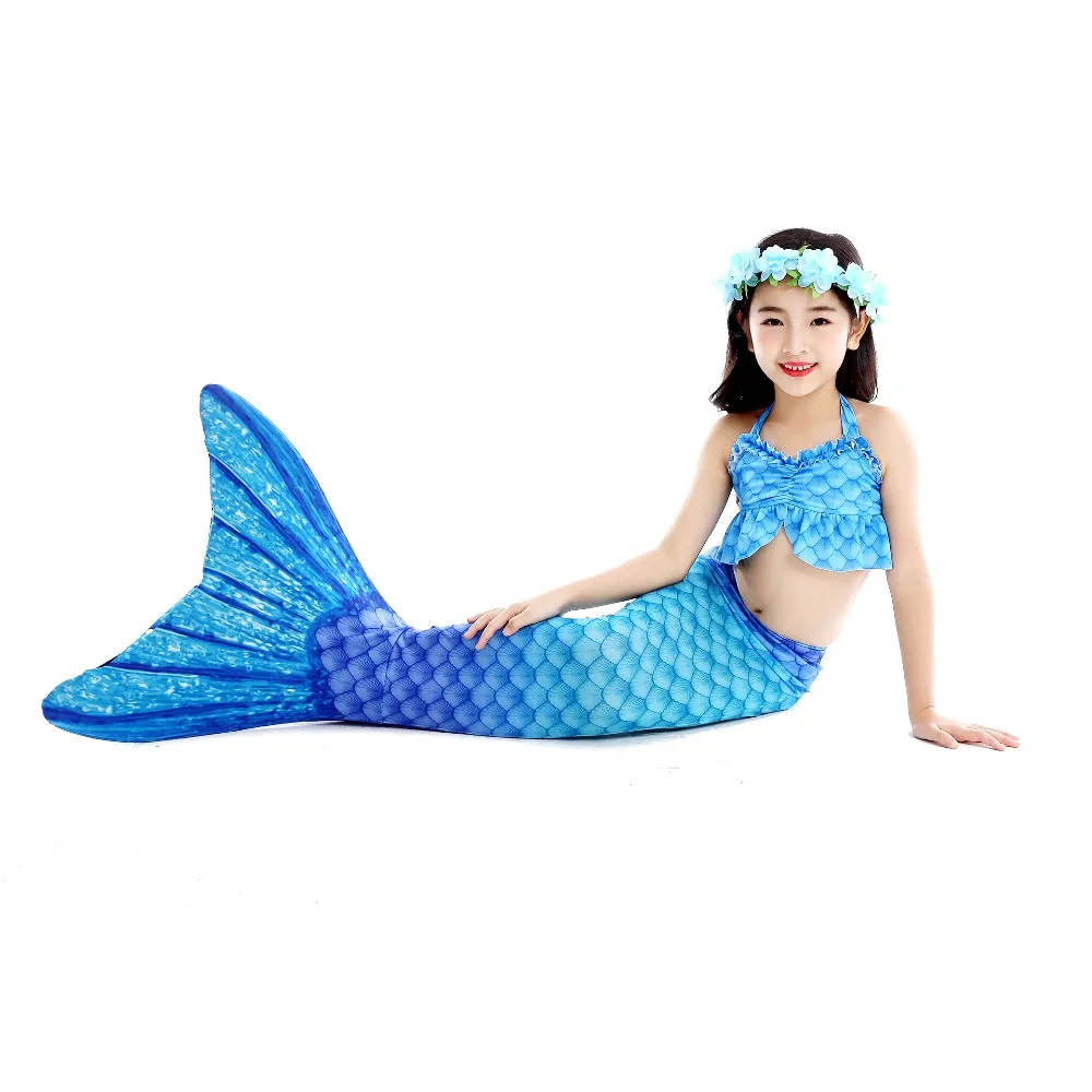 Mermaid Bikini Swimsuit With Flipper Monofin Costume