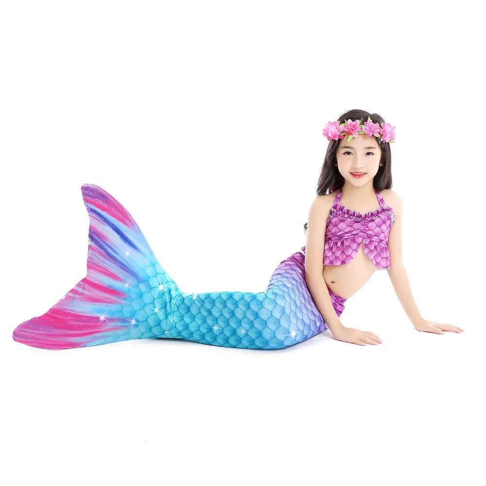 Mermaid Bikini Swimsuit With Flipper Monofin Costume